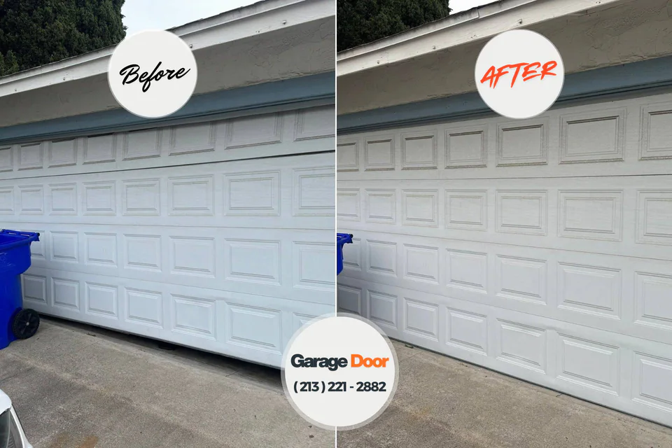 Before and after: garage door repair Avenel, NJ